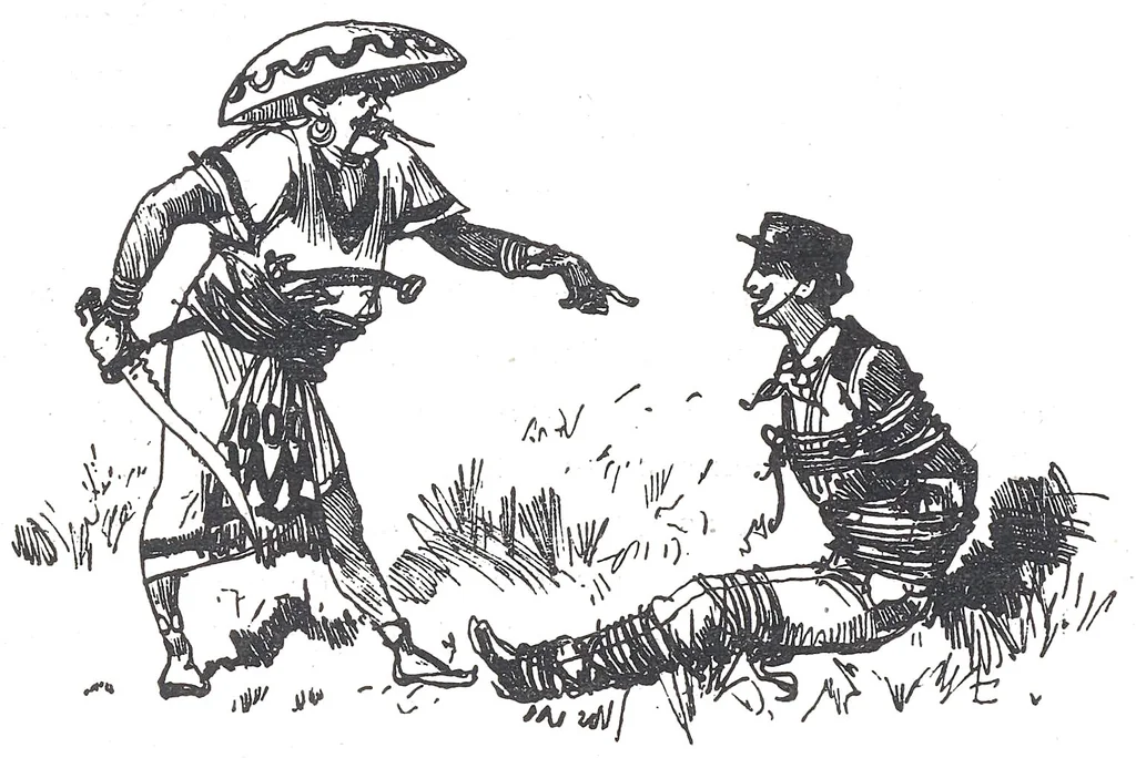 An illustration from Albert Robida - Voyages très extraordinaires de Saturnin Farandoul, 1879 page 034, 1879