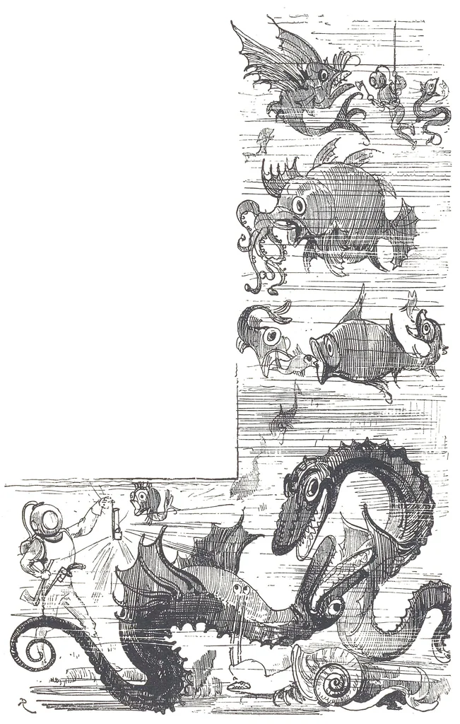 An illustration from Albert Robida - Voyages très extraordinaires de Saturnin Farandoul, 1879 page 068, 1879