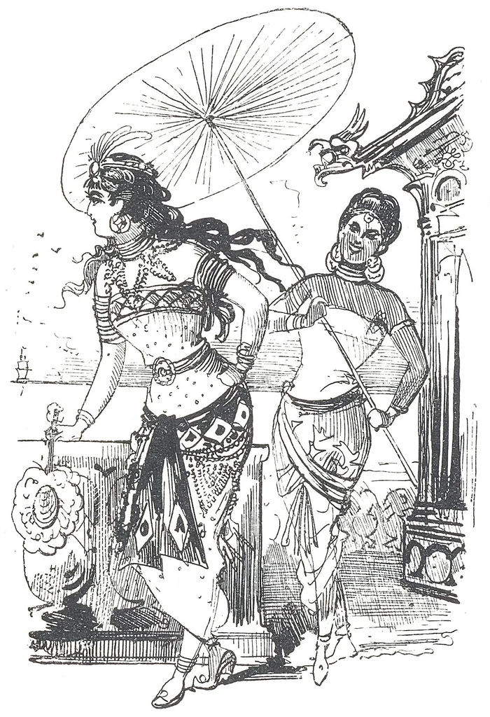An illustration from Albert Robida - Voyages très extraordinaires de Saturnin Farandoul, 1879 page 072, 1879