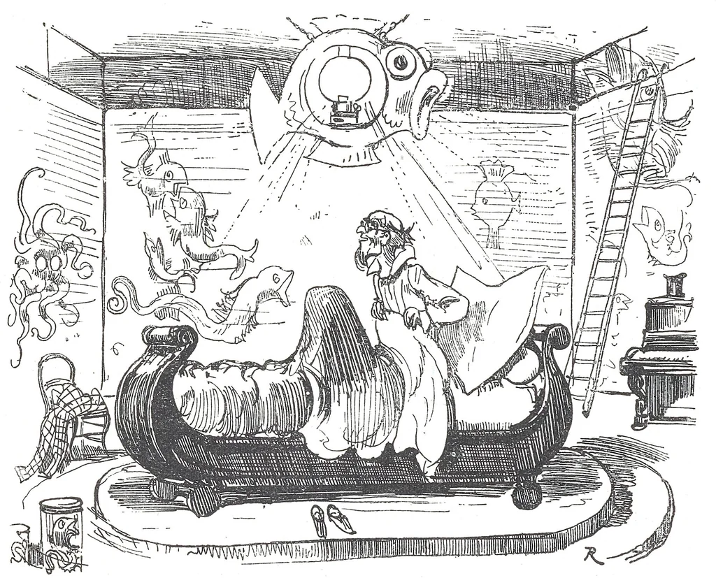 An illustration from Albert Robida - Voyages très extraordinaires de Saturnin Farandoul, 1879 page 078, 1879