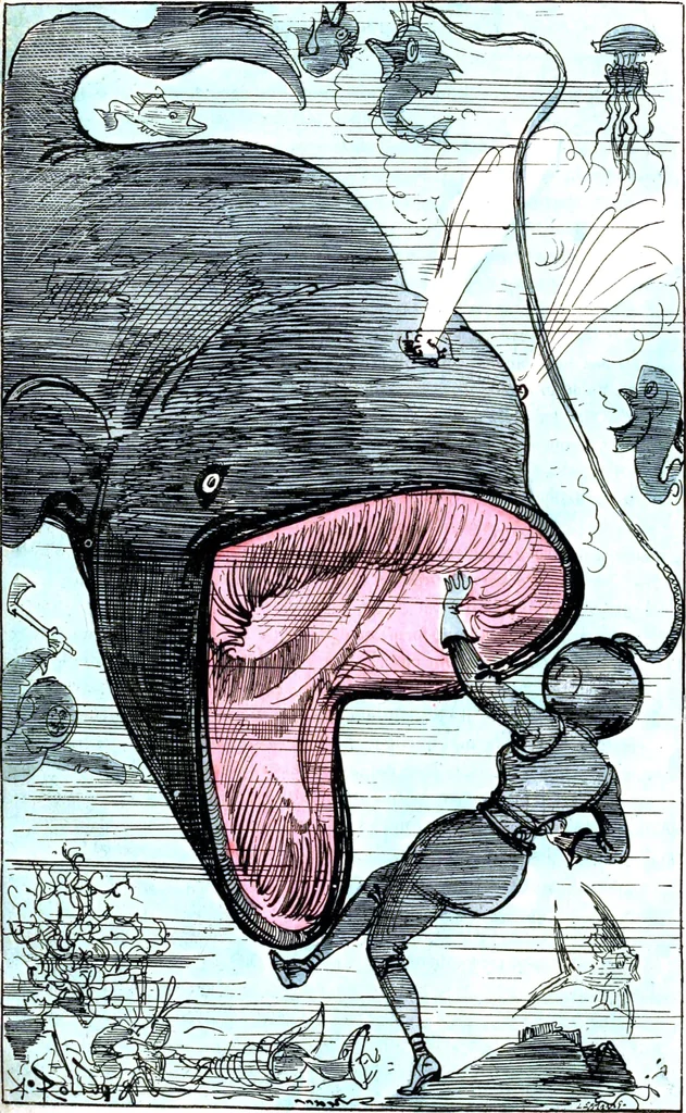 An illustration from Albert Robida - Voyages très extraordinaires de Saturnin Farandoul, 1879 page 080, 1879