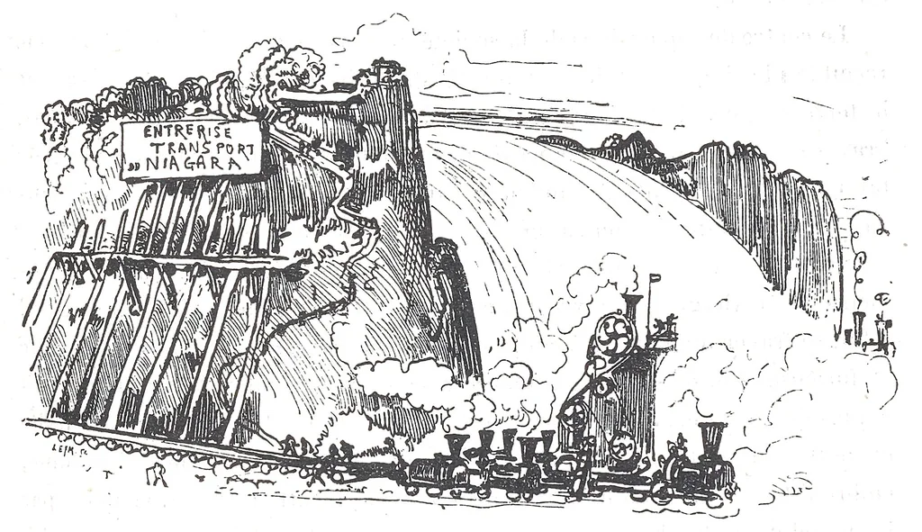 An illustration from Albert Robida - Voyages très extraordinaires de Saturnin Farandoul, 1879 page 170, 1879
