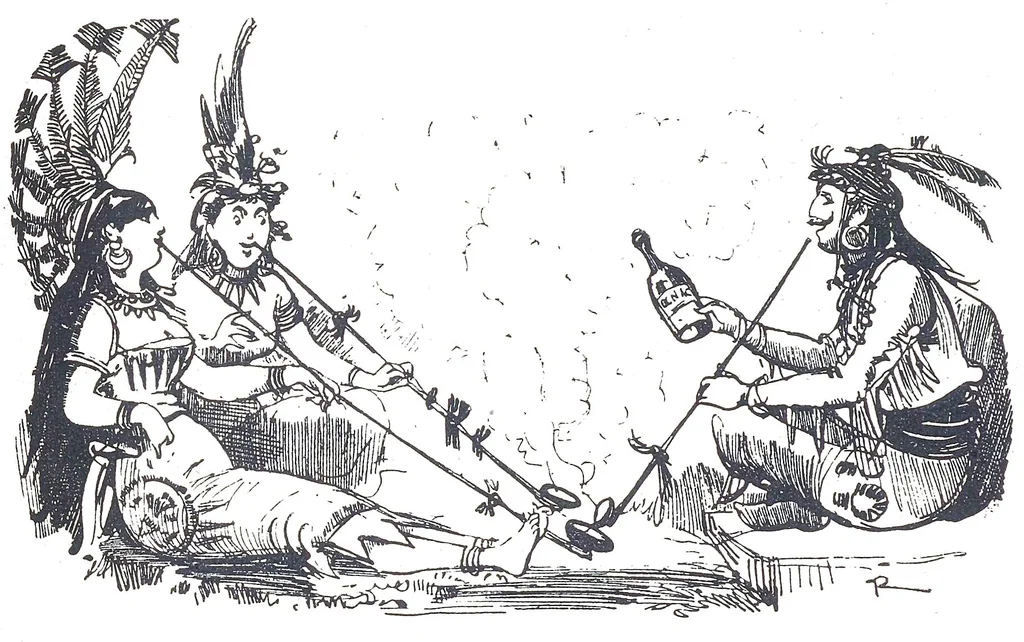 An illustration from Albert Robida - Voyages très extraordinaires de Saturnin Farandoul, 1879 page 200, 1879
