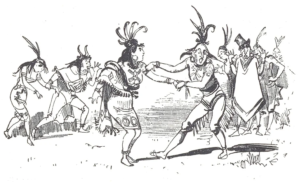 An illustration from Albert Robida - Voyages très extraordinaires de Saturnin Farandoul, 1879 page 202, 1879