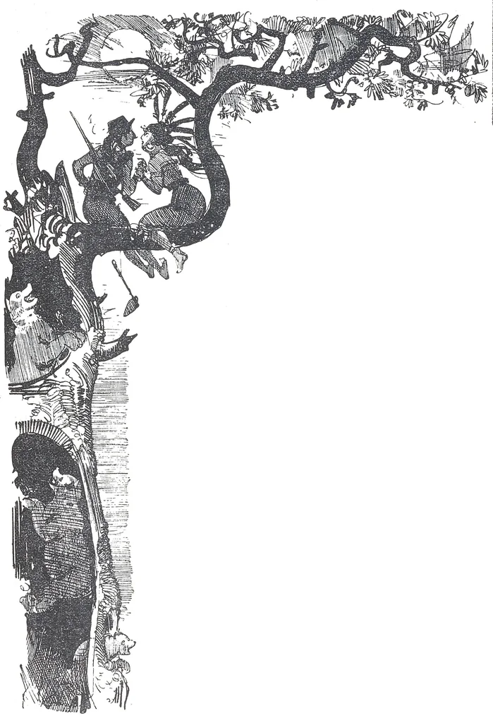 An illustration from Albert Robida - Voyages très extraordinaires de Saturnin Farandoul, 1879 page 206, 1879