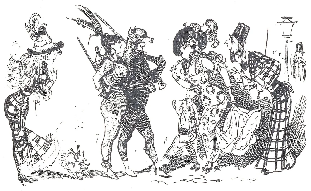 An illustration from Albert Robida - Voyages très extraordinaires de Saturnin Farandoul, 1879 page 214, 1879