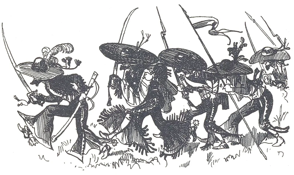 An illustration from Albert Robida - Voyages très extraordinaires de Saturnin Farandoul, 1879 page 242, 1879