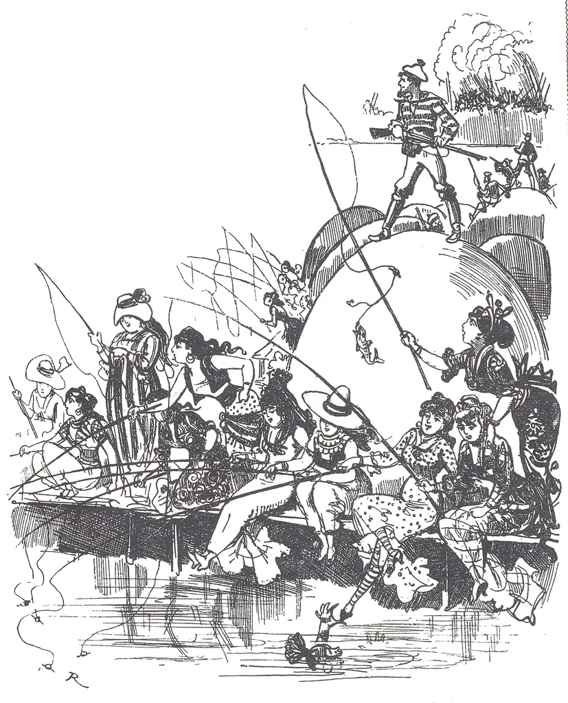 An illustration from Albert Robida - Voyages très extraordinaires de Saturnin Farandoul, 1879 page 268, 1879