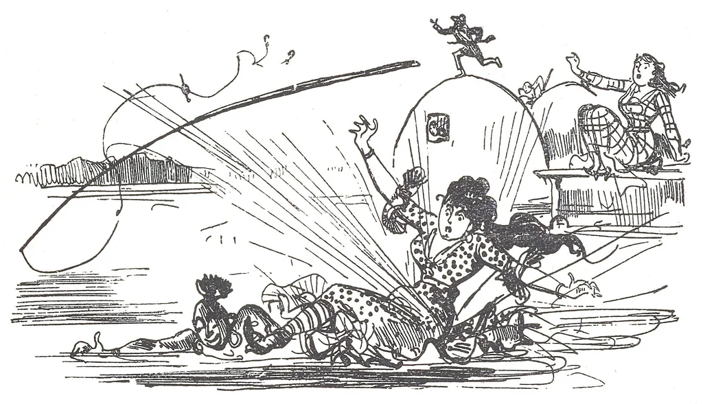 An illustration from Albert Robida - Voyages très extraordinaires de Saturnin Farandoul, 1879 page 270, 1879