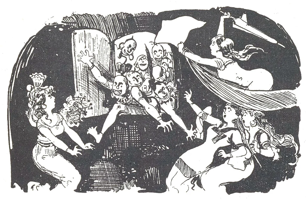 An illustration from Albert Robida - Voyages très extraordinaires de Saturnin Farandoul, 1879 page 274, 1879