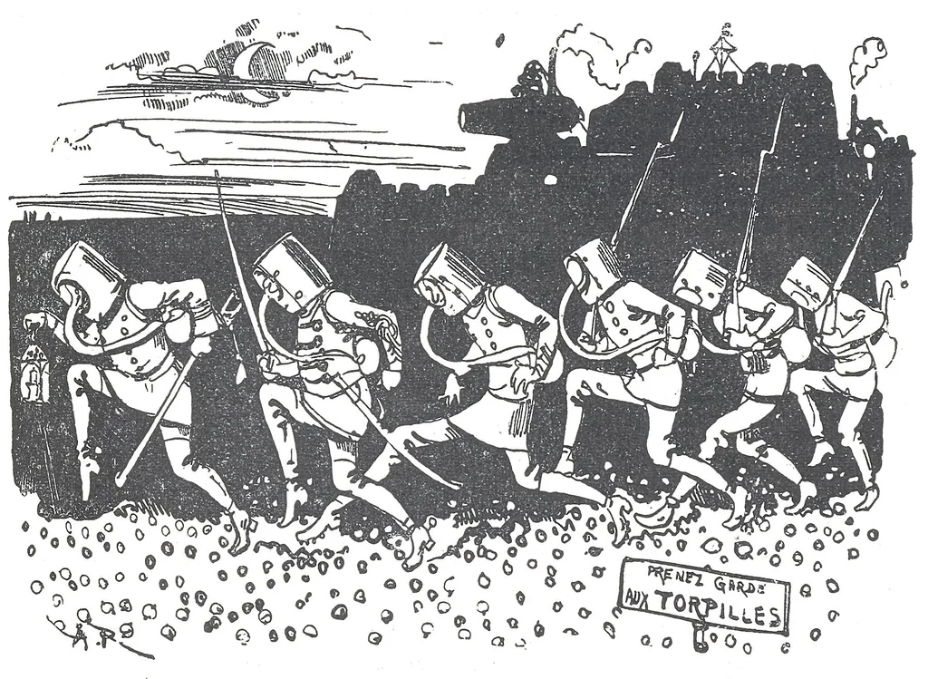 An illustration from Albert Robida - Voyages très extraordinaires de Saturnin Farandoul, 1879 page 286, 1879