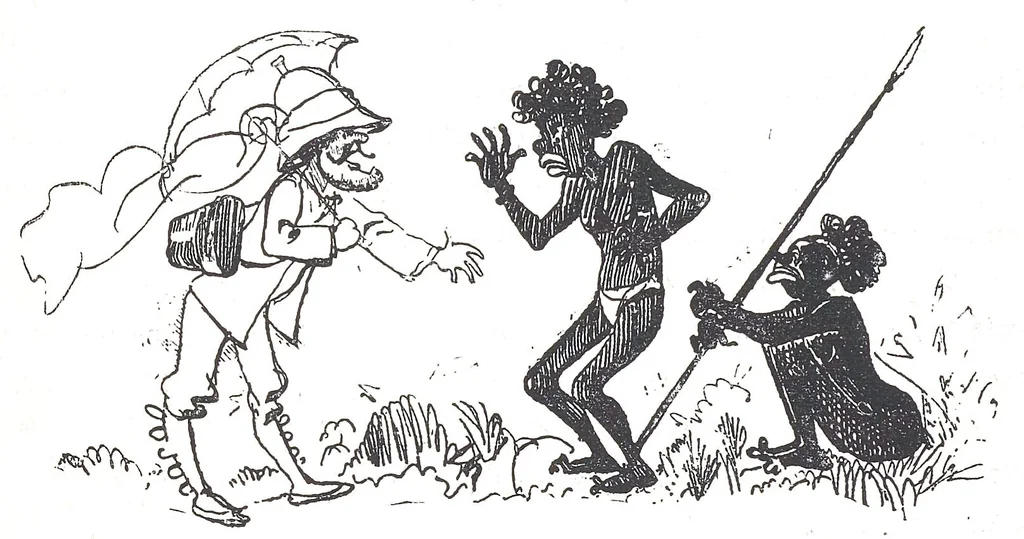 An illustration from Albert Robida - Voyages très extraordinaires de Saturnin Farandoul, 1879 page 330, 1879