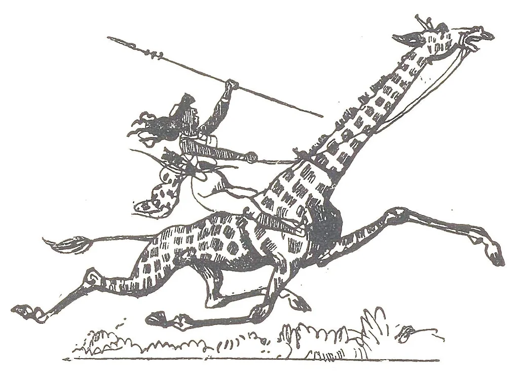 An illustration from Albert Robida - Voyages très extraordinaires de Saturnin Farandoul, 1879 page 342, 1879