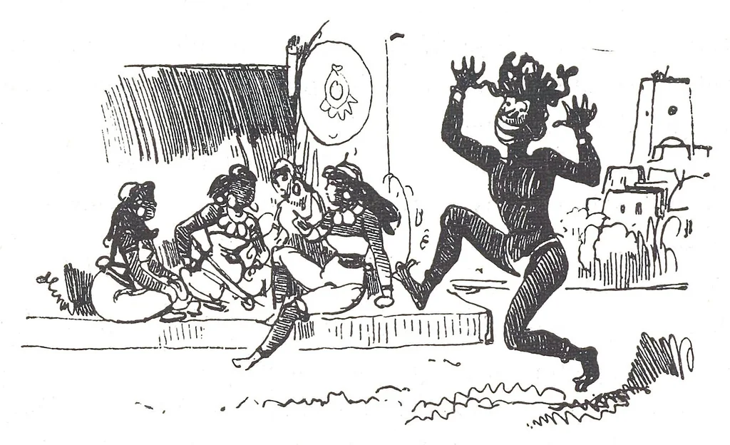 An illustration from Albert Robida - Voyages très extraordinaires de Saturnin Farandoul, 1879 page 354, 1879