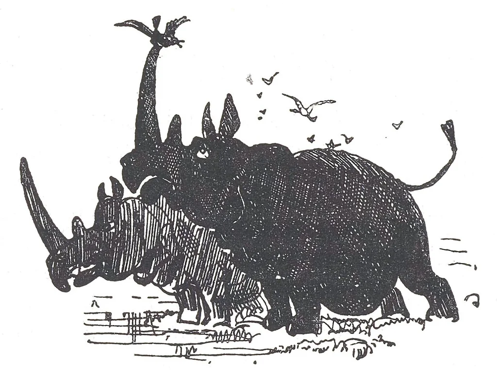 An illustration from Albert Robida - Voyages très extraordinaires de Saturnin Farandoul, 1879 page 378, 1879