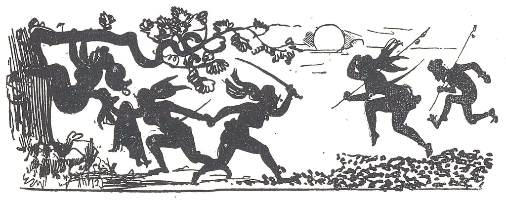 An illustration from Albert Robida - Voyages très extraordinaires de Saturnin Farandoul, 1879 page 390, 1879