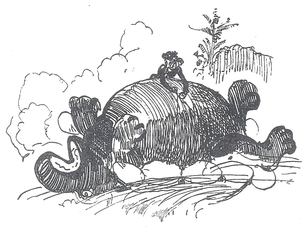 An illustration from Albert Robida - Voyages très extraordinaires de Saturnin Farandoul, 1879 page 410, 1879