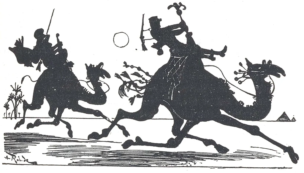 An illustration from Albert Robida - Voyages très extraordinaires de Saturnin Farandoul, 1879 page 438, 1879