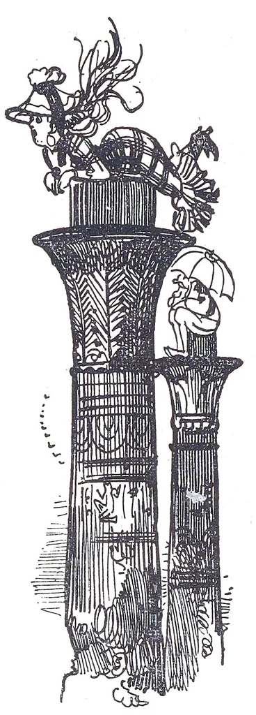 An illustration from Albert Robida - Voyages très extraordinaires de Saturnin Farandoul, 1879 page 446, 1879