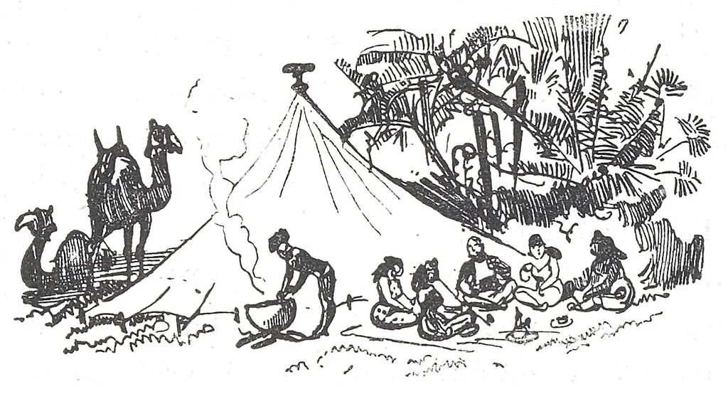 An illustration from Albert Robida - Voyages très extraordinaires de Saturnin Farandoul, 1879 page 450, 1879