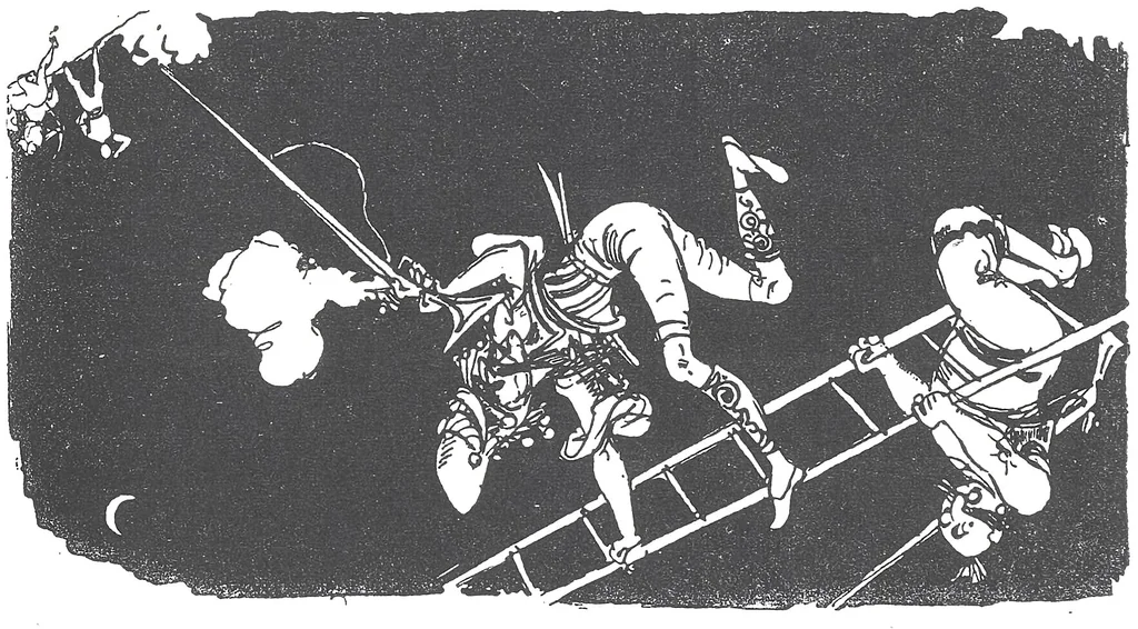 An illustration from Albert Robida - Voyages très extraordinaires de Saturnin Farandoul, 1879 page 460, 1879