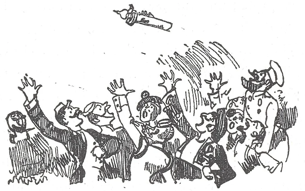 An illustration from Albert Robida - Voyages très extraordinaires de Saturnin Farandoul, 1879 page 466, 1879