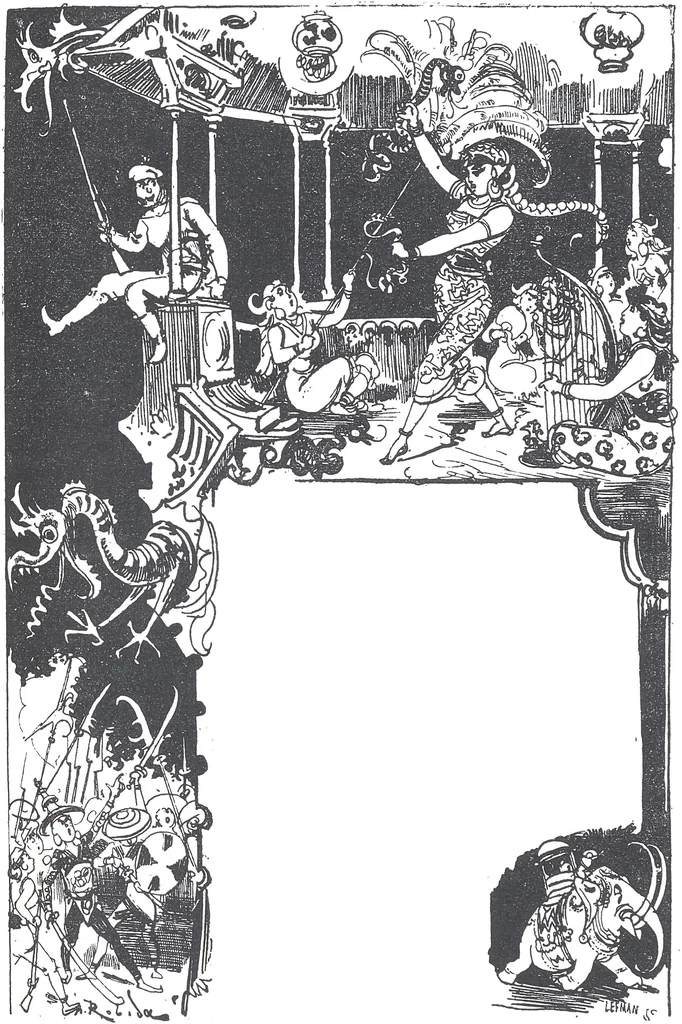 An illustration from Albert Robida - Voyages très extraordinaires de Saturnin Farandoul, 1879 page 488, 1879
