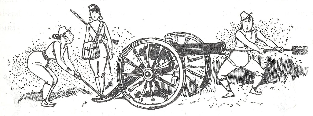 An illustration from Albert Robida - Voyages très extraordinaires de Saturnin Farandoul, 1879 page 490, 1879