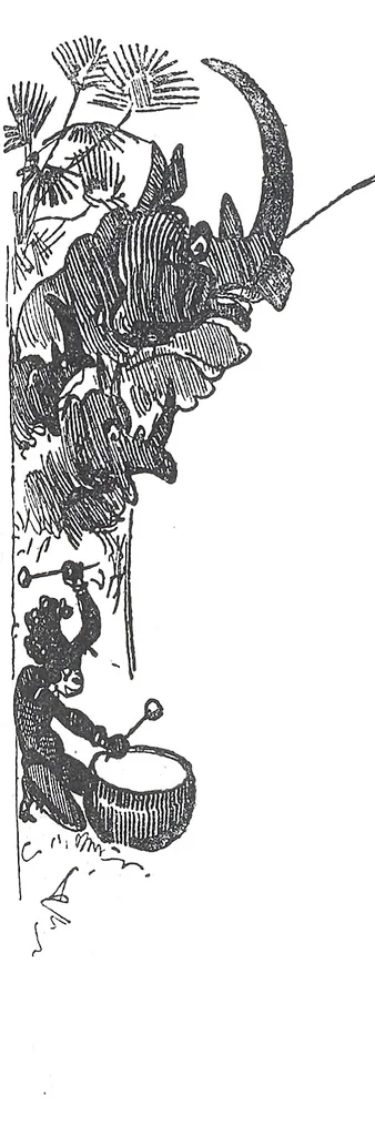 An illustration from Albert Robida - Voyages très extraordinaires de Saturnin Farandoul, 1879 page 408-1-1, 1879