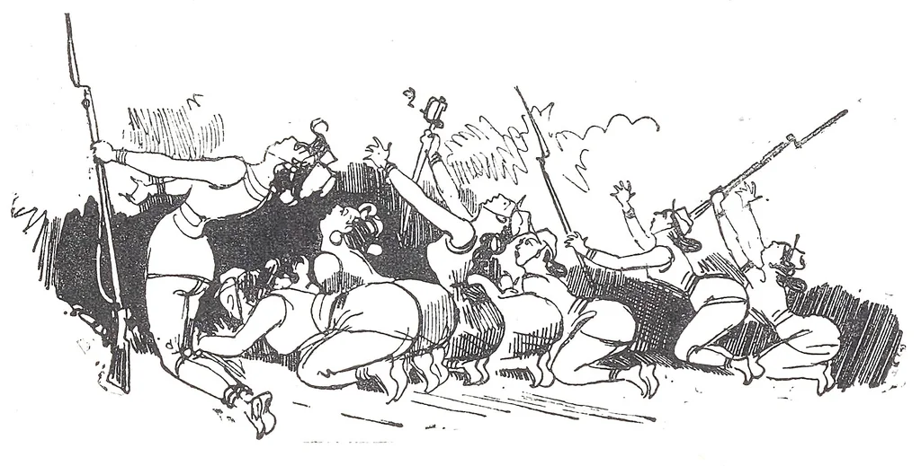 An illustration from Albert Robida - Voyages très extraordinaires de Saturnin Farandoul, 1879 page 510, 1879