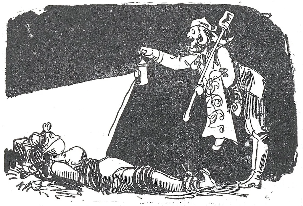 An illustration from Albert Robida - Voyages très extraordinaires de Saturnin Farandoul, 1879 page 518, 1879