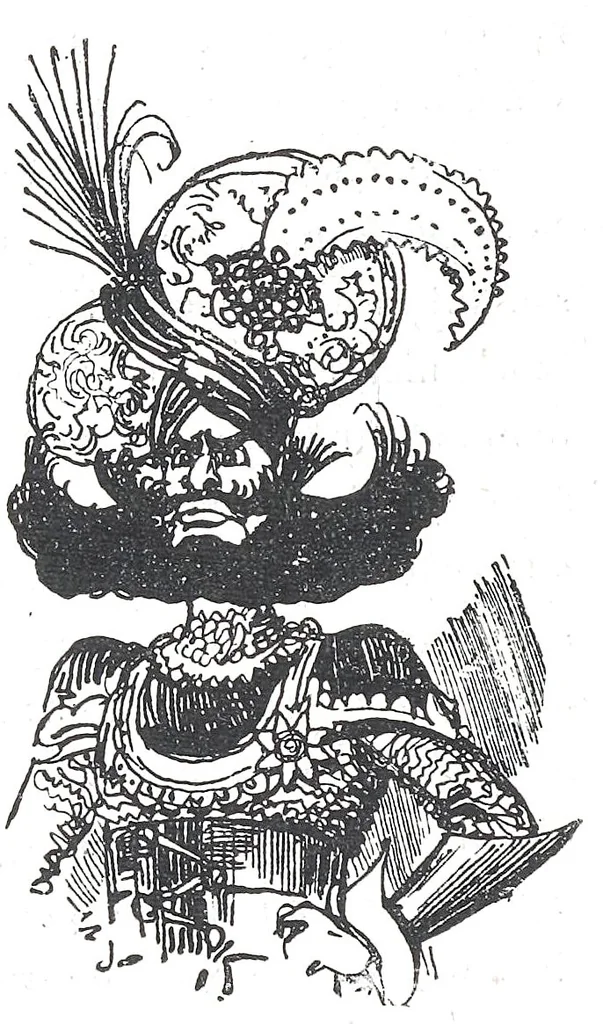 An illustration from Albert Robida - Voyages très extraordinaires de Saturnin Farandoul, 1879 page 538, 1879