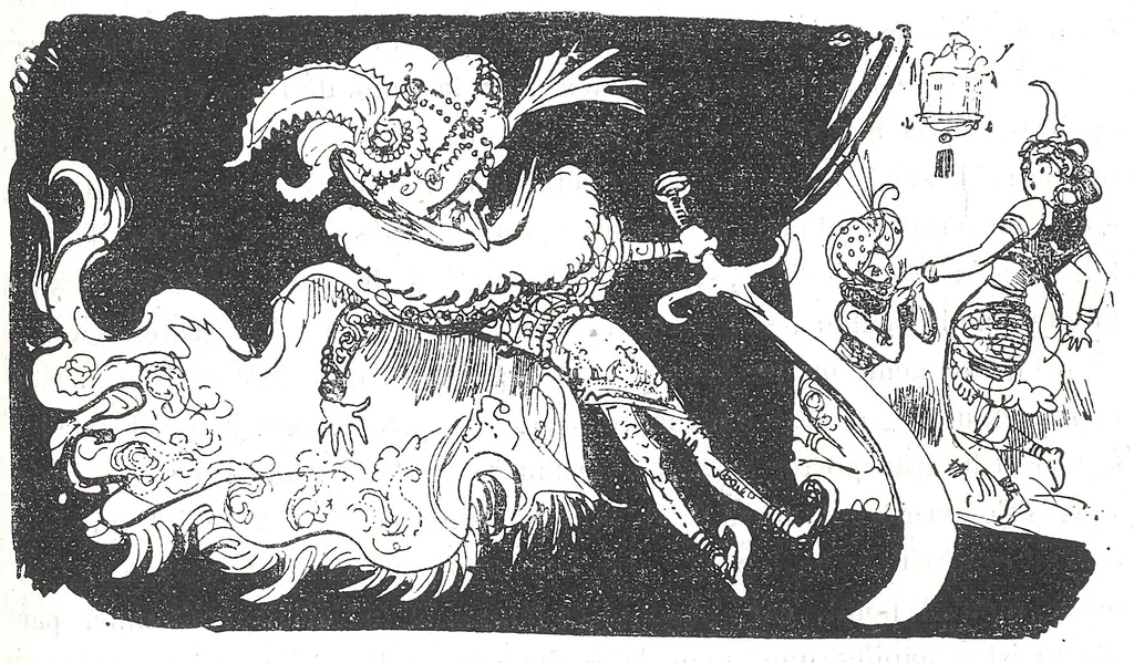 An illustration from Albert Robida - Voyages très extraordinaires de Saturnin Farandoul, 1879 page 542, 1879