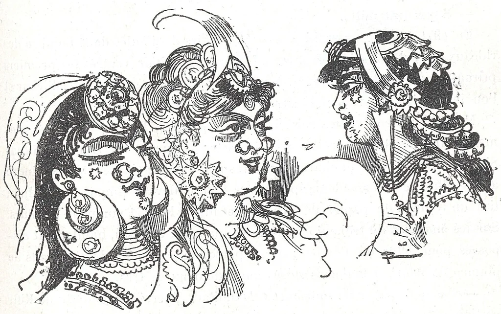 An illustration from Albert Robida - Voyages très extraordinaires de Saturnin Farandoul, 1879 page 548-2, 1879