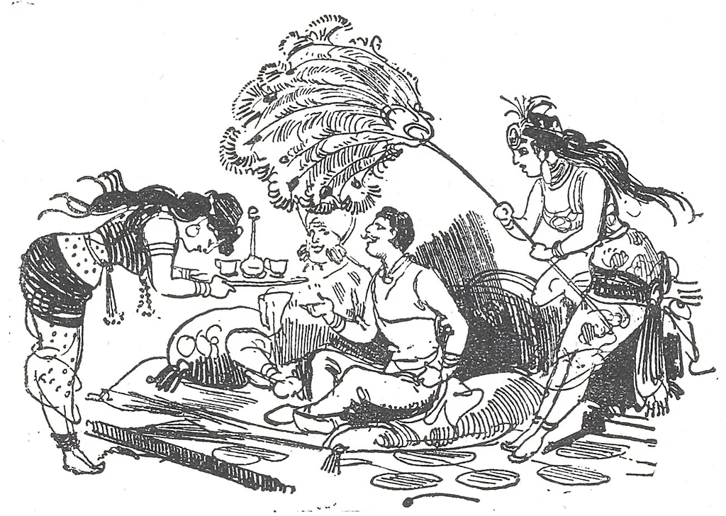 An illustration from Albert Robida - Voyages très extraordinaires de Saturnin Farandoul, 1879 page 550, 1879