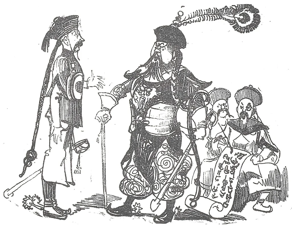 An illustration from Albert Robida - Voyages très extraordinaires de Saturnin Farandoul, 1879 page 570, 1879