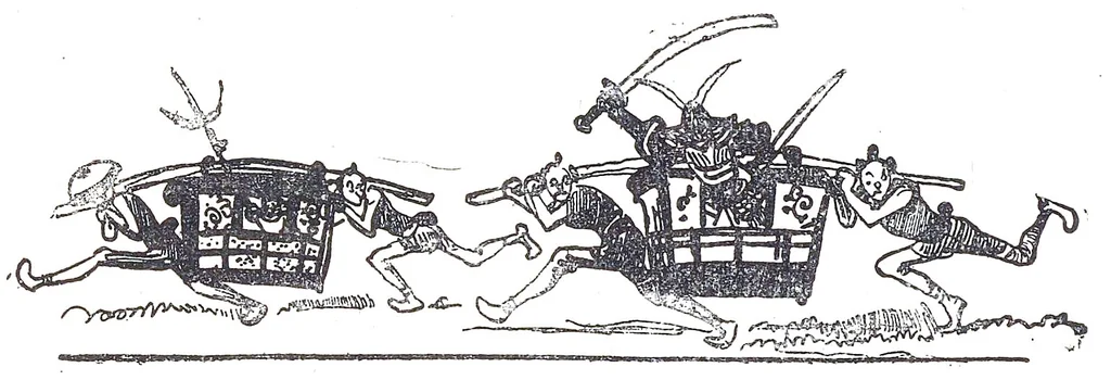 An illustration from Albert Robida - Voyages très extraordinaires de Saturnin Farandoul, 1879 page 606, 1879