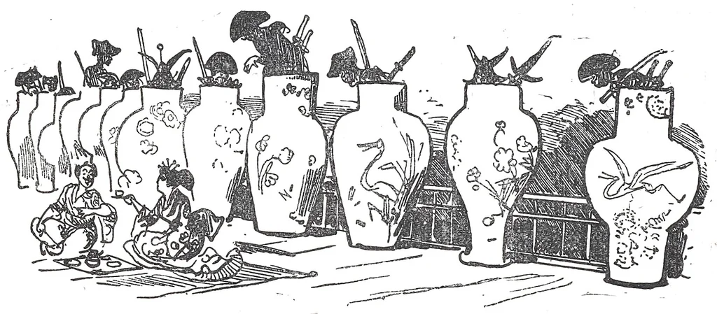 An illustration from Albert Robida - Voyages très extraordinaires de Saturnin Farandoul, 1879 page 610, 1879
