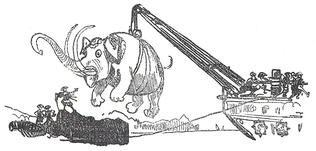 An illustration from Albert Robida - Voyages très extraordinaires de Saturnin Farandoul, 1879 page 622, 1879