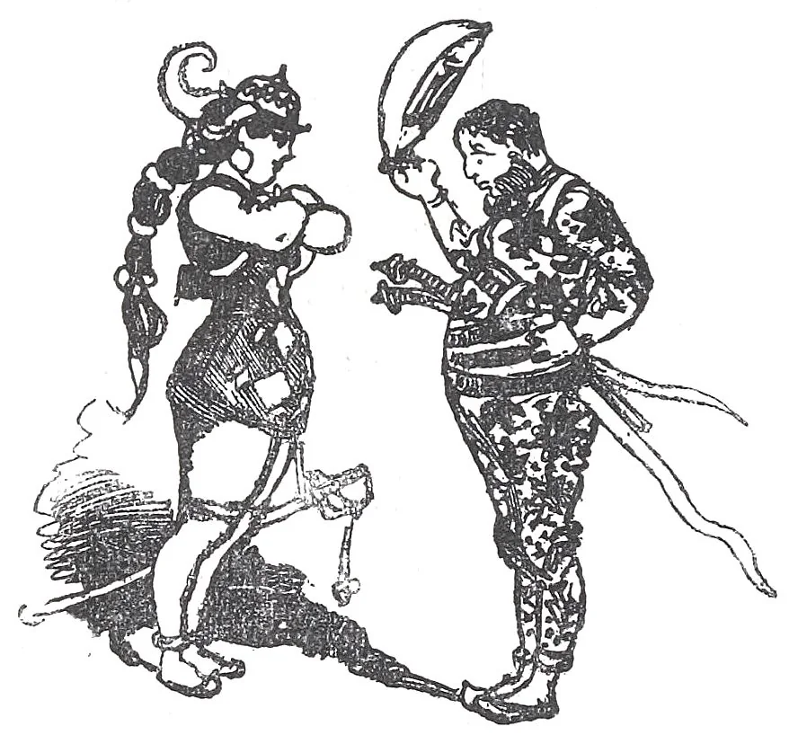 An illustration from Albert Robida - Voyages très extraordinaires de Saturnin Farandoul, 1879 page 646, 1879