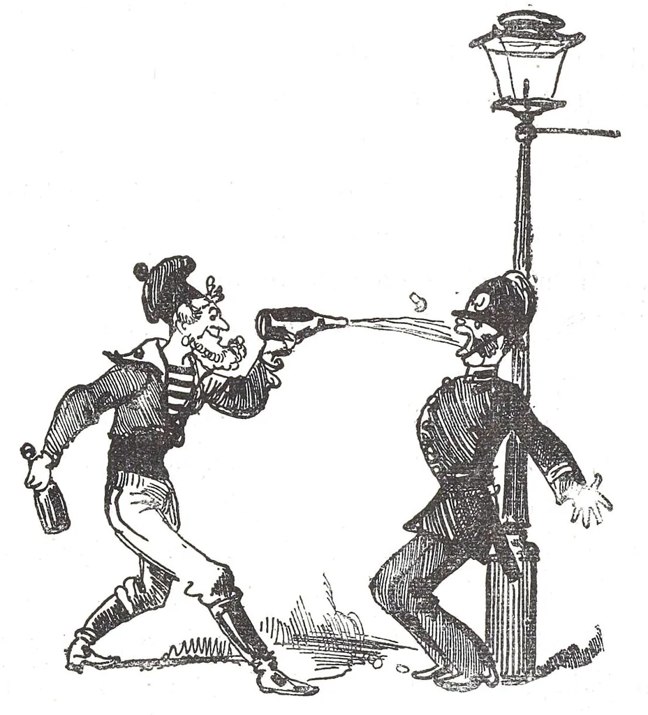 An illustration from Albert Robida - Voyages très extraordinaires de Saturnin Farandoul, 1879 page 662, 1879