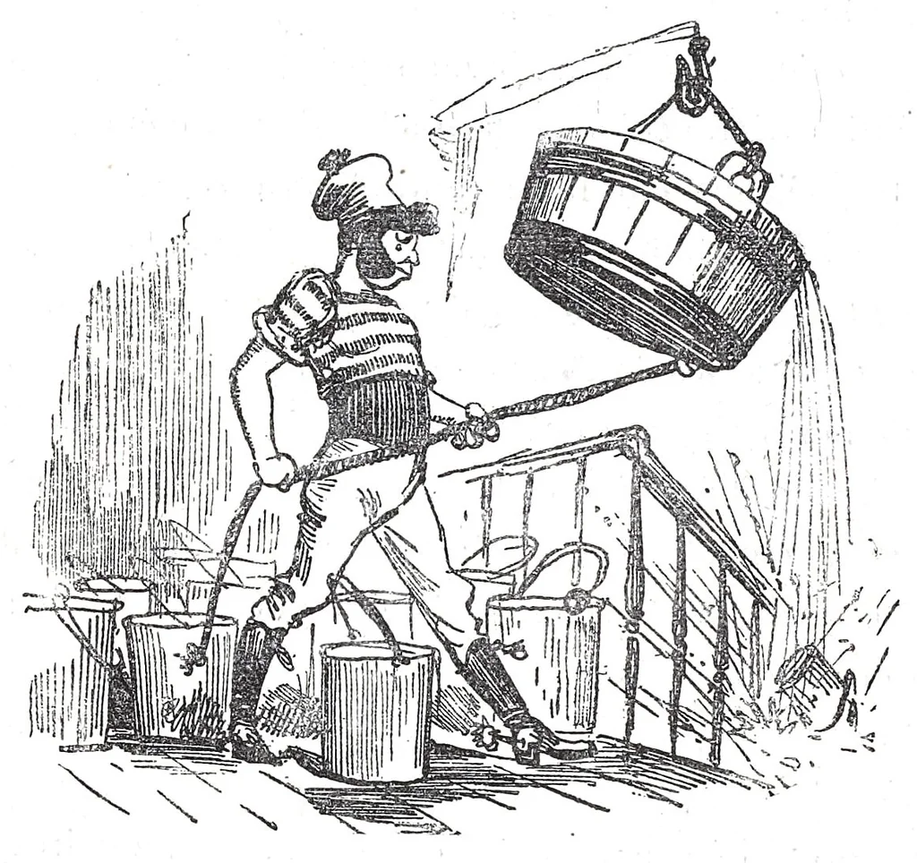 An illustration from Albert Robida - Voyages très extraordinaires de Saturnin Farandoul, 1879 page 670, 1879