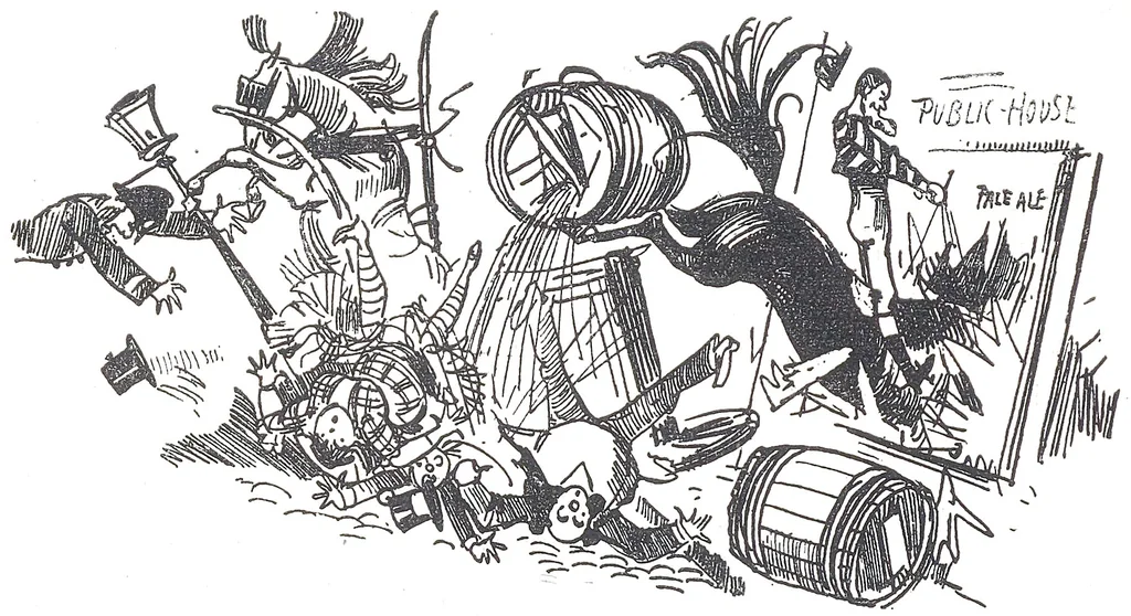 An illustration from Albert Robida - Voyages très extraordinaires de Saturnin Farandoul, 1879 page 678, 1879