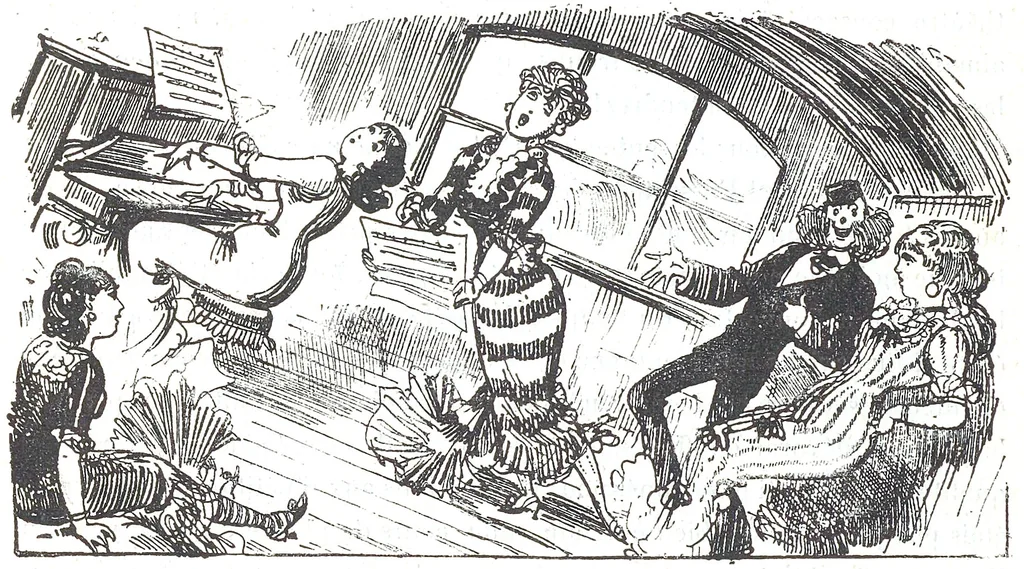 An illustration from Albert Robida - Voyages très extraordinaires de Saturnin Farandoul, 1879 page 706, 1879