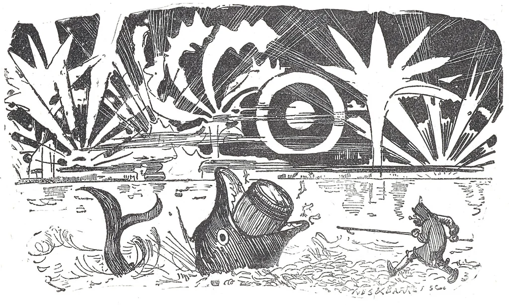 An illustration from Albert Robida - Voyages très extraordinaires de Saturnin Farandoul, 1879 page 748, 1879