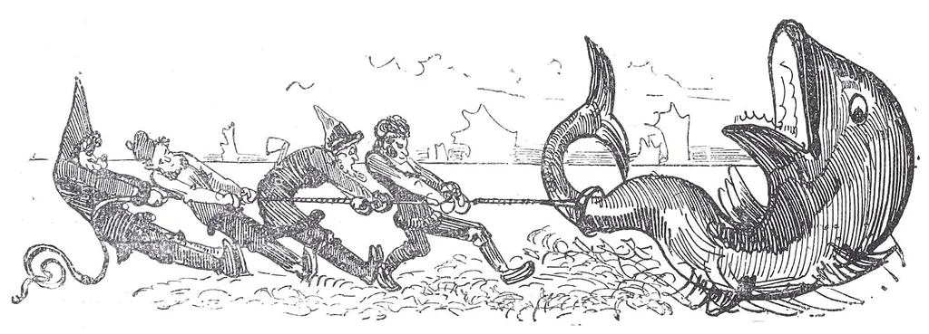 An illustration from Albert Robida - Voyages très extraordinaires de Saturnin Farandoul, 1879 page 751, 1879