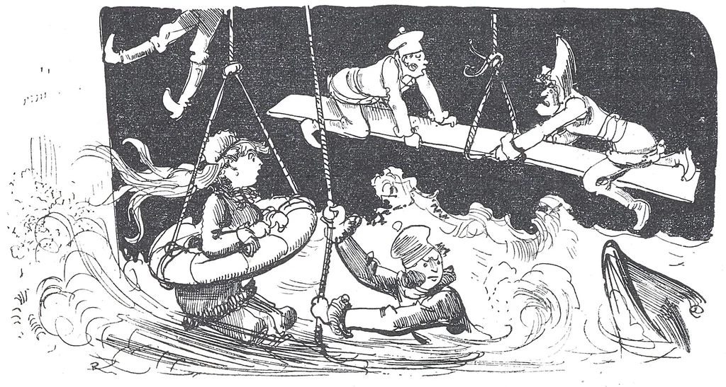An illustration from Albert Robida - Voyages très extraordinaires de Saturnin Farandoul, 1879 page 774, 1879