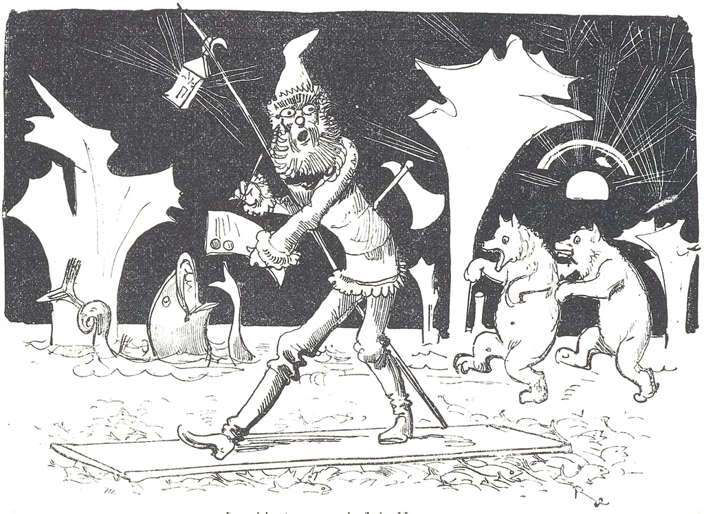 An illustration from Albert Robida - Voyages très extraordinaires de Saturnin Farandoul, 1879 page 780, 1879