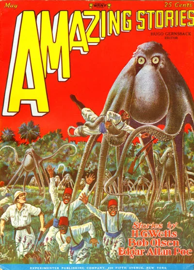 An illustration from Amazing stories 192805, 1928