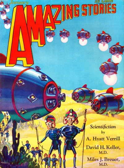 An illustration from Amazing stories 193001, 1929